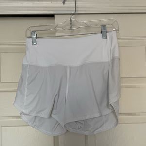 White Lulu speed up shorts